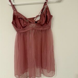 Victoria's Secret pink/muave Sheer Chemise